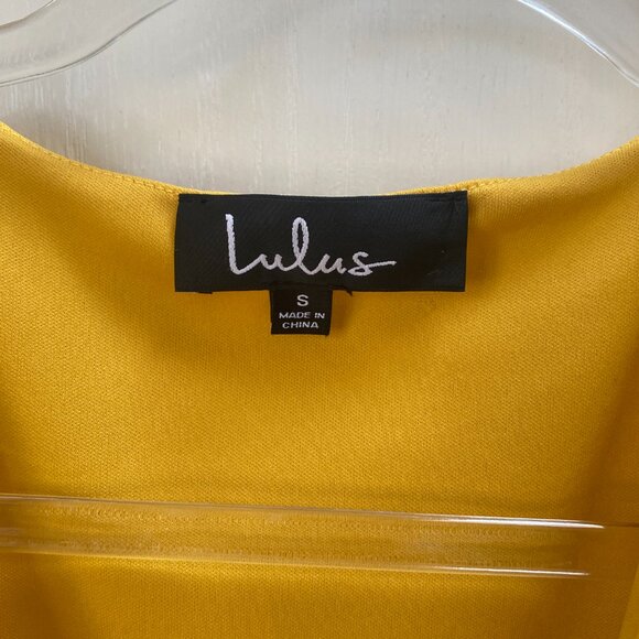 Lulu's Sunshine State of Mind Mustard Yellow Short Sleeve Romper Size S - Picture 10 of 10